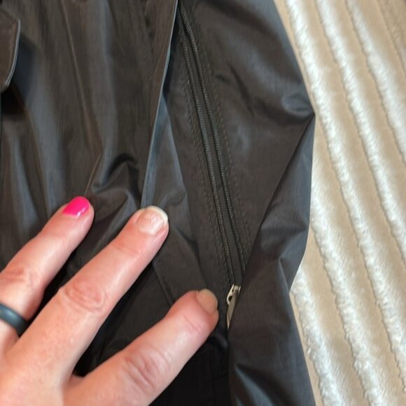 THE NORTH FACE WOMENS BLACK DIONE HYVENT RAIN JACKET TRENCH COAT BLACK SZ S/P - Picture 6 of 9